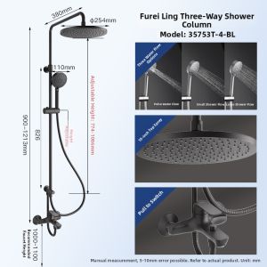 Kohler | Multifunctional Square Overhead Shower  Three Water Outlets