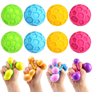 เทนนิสสีนวดแป้งลูกหนุ่ม Peop ของเล่นเพื่อการศึกษาตลก DecompressionVent Squeeze Ball ของขวัญ SquishyStresd Reliever
