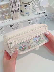 Kuromi Pen Bag Cinnamoroll Pochacco Pencil Case Large Capacity Stationery Bag My Melody Kuromi Student Stationery Storage School Supplies Ins Kawaii Cute Gift