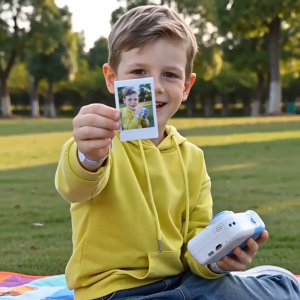 PULUZ Andoer Instant Kids Photo Camera 1080P 2.4 Instant Print Camera for Kids with Thermal Printing Paper Color Pens Neck Strap Boys and Girls Ages 3-12 verde
