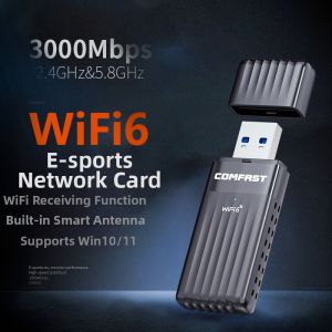 Comfast | AX5400 Tri-Band WiFi6 5G Dual-Band USB Network Adapter