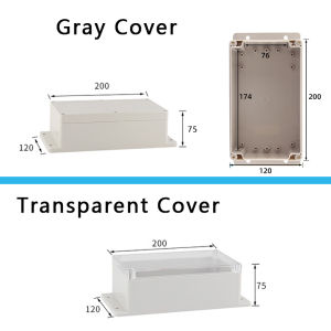 ABS plastic housing outdoor waterproof junction box housing outdoor waterproof box grey/translucent cover junction box