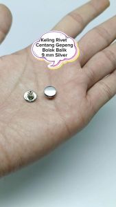 Paku Keling Centang Gepeng / Datar Nikel Silver Diameter 9 mm Bolak Balik Harga Per Pack isi 50 pcs