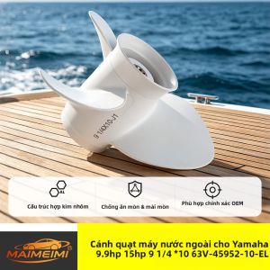RYSJM | Cánh Quạt Máy Động Cơ Hợp Kim Nhôm Yamaha 63V-45952-10-EL 3 Lá 8 Rãnh Phụ Tùng Thay Thế Cho Tàu Thuyền