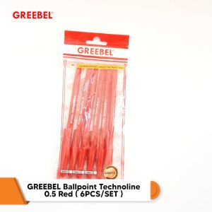 GREEBEL Pulpen Ballpen Pena | TECHNOLINE 0.5 RED | Pulpen Greebel Pena Bolpen Bolpoin