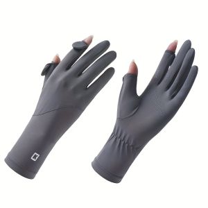 WRELS | Fashion Sunscreen Thin Gloves UV Protection Breathable Riding Gloves Anti Slip Elastic Running Lightweight Outdoor Gloves