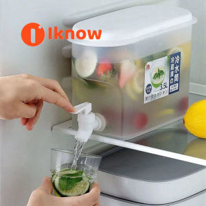 I know Refrigerator Storage Box 3.5L Kettle Cold Water Bucket Cold Soak Bottle Cold Kettle With Faucet Lemonade Bottle Food Storage Container