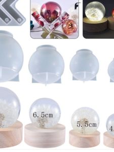 Silicone Round Ball Stand Jewelry Accessories Dried Flower Specimen DIY Dandelion Crystal Drop Glue Fashion Accessory Parts