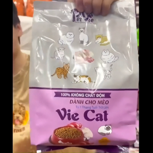3KG Thức ăn hạt MÈO PETVIE bổ sung DẦU CÁ HồI và RAU Củ giúp Lông khỏe giảm rụng giảm chảy nước mắt