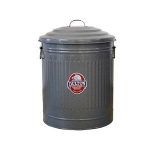 Dulton Metal Trash Can Iron Sheet Kitchen Living Room Miscellaneous Storage Bucket Set with Cover round Bucket Family Use