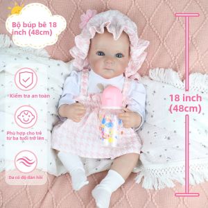 Búp Bê Sơ Sinh Bettie 18 Inch Thực Tế Như Thật Làm Thủ Công 100% Da Vinyl 3D Búp Bê Nghệ Thuật Sưu Tầm Với Gân Nổi Rõ Quà Giáng Sinh Cho Mọi Lứa Tuổi
