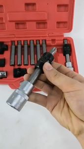 Alternator Pulley Remover Tools Set 13 Pcs Alternator Pulley Tool Kit Alternator Tool Set / Repair / Removal / Pulley Crankshaft Pulley Tool Universal