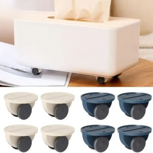 4 cái loại miếng dán tủ dưới Bánh Xe đồ nội thất Caster hộp lưu trữ di chuyển ròng rọc dụng cụ gia đình
