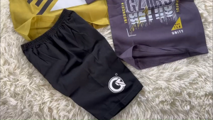 Paket 3 Pcs Setelan Kaos Distro Celana Boxer Anak Laki-Laki Perempuan Bahan Katun 30s Premium GKA 14 Tebal & Tidak Panas