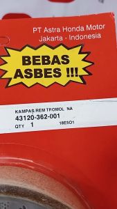 Kanvas Rem Belakang Honda: Tromol Brake Shoe Grand Mega Pro Tiger Original