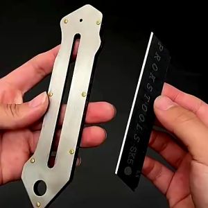 Dao rọc giấy cán inox KX có lưỡi thép cắt sắc bén cho công việc văn phòng có ốc tăng đưa vô cùng tiện dụng cán dao thép