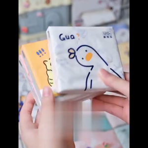 Tissue Karakter Lucu Isi 120 Lembar Sekali Pakai / Tisu Kering Bermotif 120 Sheets 3 Ply / Tissue Printing Mini Portabel / Cute Patterned Facial Tissue Paper Portable