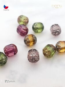 Czech Import 5mm Antique Beads Eight-Cut DN Retro Church Beads Topaz Amethyst Olive DIY Ornament Accessories