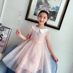 Promo Cuci Gudang: Gaun Frozen Pita Anak Perempuan 2-8 Tahun