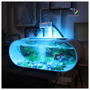 [COD] 1 SET AQUARIUM MINI PVC PLUS POMPA AERATOR DAN LAMPU LED AKUARIUM CUPANG GUPPY DEKORASI AQUARIUM MINIMALIS (M01)