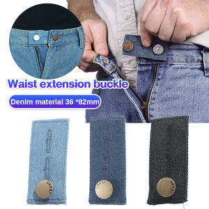 Suomi Jeans Extender Elastic Extended Buttons Adjustable Clothes Waist Belt Extension Snap Buckle