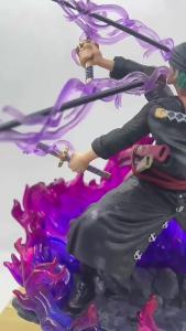 Bandai | One Piece Zoro Action Figure Anime Figure Asura Roronoa Zoro Statue Action Figure Collection Model Kid Toy for Xmas Gifts
