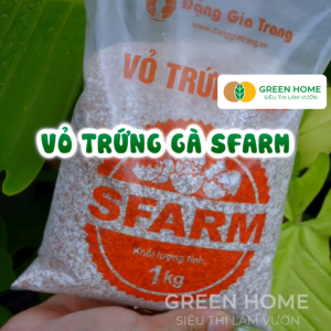 Mua 5 tặng 1 - Vỏ Trứng Gà Trồng Cây Greenhome Sfarm Bao 1kg Phân Bón Hữu Cơ Ngăn Chặn Ốc Sên Cải Tạo Đất Chống Côn Trùng Sâu Bọ