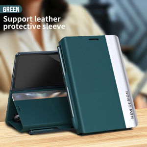 szhaiyu | PU Leather Flip Phone Case For Samsung Galaxy Z Fold 8 7 6 5 4 Ultra 5G Built-in S Pen Slot with Stylu Kickstand Full Cover