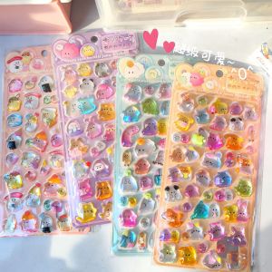 1pc Kawaii Japanese Animal 3D Relief Drop Sticker Cute Phone Case Laptop Bottle Decoration for Journal Stationery School Sticker