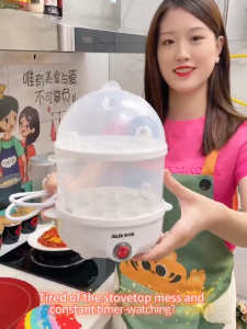 Electric Egg Steamer & Boiler Multi-functional Food Steamer for Siopao Buns Breakfast Maker