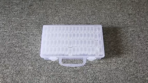 64 Slot Clear Plastic Rhinestone Drill Organizer Diamond Embroidery Storage Container Free Stickers
