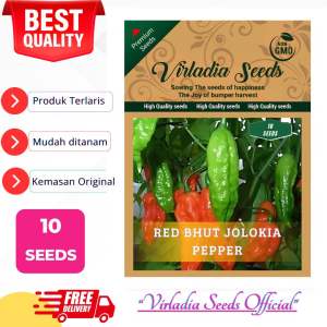 [Virladia Seeds] Biji Benih tanaman Cabe Red Bhut Jolokia | Ghost Pepper