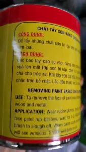 Dung Dịch Tẩy Sơn Chai Tẩy Sơn Chất Tẩy Sơn tẩy được sơn sắt kẽm sơn xe ô tô sơn tĩnh điện tẩy trên gỗ..... (1LIT/ lon)