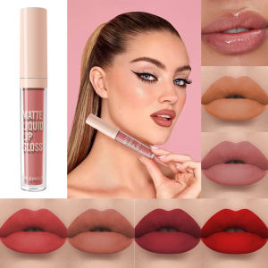 Waterproof Nude Lip Gloss 7Colors Lasting Velvet Matte Liquid Lipstick Moisturizing Non-stick Cup Lip Glaze Lip Makeup Cosmetic