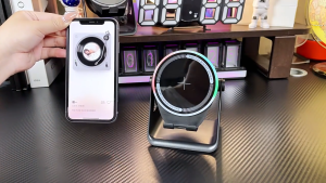 ZJ-08 Magnetic Induction Stand with Wireless Charging 9D Surround Sound Bluetooth Speaker
