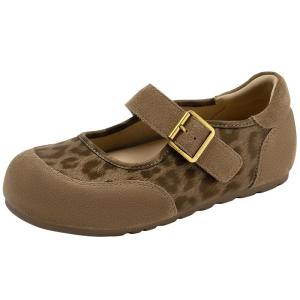 Josiny | Increased Height Retro Leopard Mary Jane Shoes
