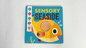 Seaside Sensory Board Book with Mindful Sensory Activity To See Touch Hear & Learn (Hardcover) For Toddlers