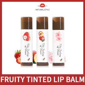 HanBoli  4 Colors Fruit Flavor Moisturizing  Lip Balm  Warm Changing Long  Lasting Hydrating Lipstick Lip Care Products for Women