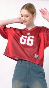 CROP TOP JERSEY OVERSIZE CROPMRN 66 HEROICLIMITED - JERSEY WANITA OVERSIZE - CROP JERSEY DRYFIT - JERSEY CROPTOP OVERSIZE - JERSEY WANITA CROP