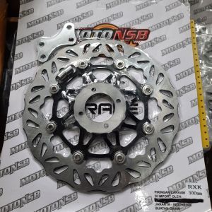 PIRINGAN CAKRAM DEPAN CND DELKEVIC TZM SERIES FULL CNC FLOATING STAINLESS DISC 300MM LOBANG 4 FRONT + BREKET PNP RX KING RXS