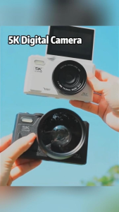 VETXI-6 digital camera 5K 75MP vlog camera 18x digital zoom 3-inch 180° flip screen portable point-and-shoot camera.