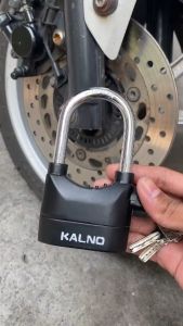Gembok KALNO Alarm - panjang-pendek- alarm Anti Maling - Kunci Cakram Motor