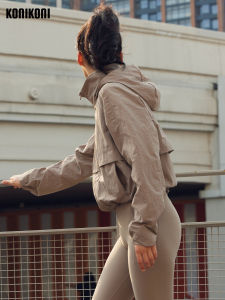 Konikoni City Outdoor Womens Sports Upper Garment Charge Outwear Storage Hooded Windproof Water Repellent Jacket