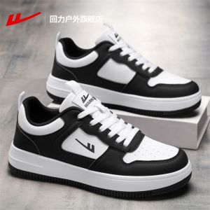 Warrior Mens Shoes 2025 Autumn New Style Thick Bottom Heightening Black White Panda All-Match Casual Board Shoes