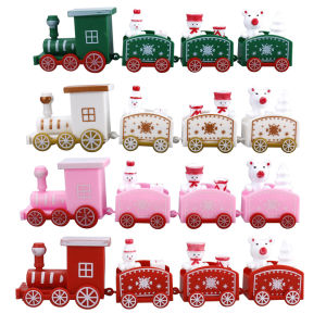 Christmas 4 Knots Cartoon Train Ornament Decoration for Home Kids Gift Xmas New Year Festival Party Decor