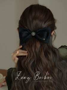 กิ๊บติดผมรูปผีเสื้อสามมิติสไตล์ฝรั่งเศส สองชั้น สำหรับผู้หญิง กิ๊บติดผมแบบหนีบหัวเข็มขัด ตกแต่งผม สไตล์เกาหลี วัสดุผ้า