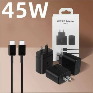 EP-TA845 Samsung 45W PD Charger Super Fast Charge For Galaxy F55 F56 M56 S25 S24 Ultra A56 A55 EU/US/UK Adapter 5A Type C Cable