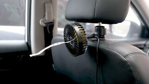 Car Rear Usb Dual-head Fan Car Rear Seat Small Fan 12V24V Powerful Cooling Car Air Conditioning Cooling