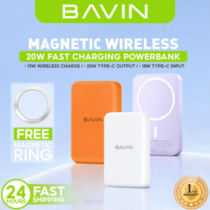 BAVIN PC029 Pro 5000mAh / PC1016 10000mAh 15W + 20W Wireless Magnetic Charging Powerbank w/ Type-C Output for iPh 17
