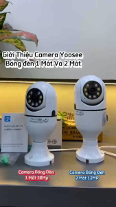 Camera Wifi Yoosee Bóng Đèn 2 Mắt Phiên Bản 12MP Hoặc 1 Mắt 10MP Chính Hãng